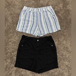 SHORTS Set of 2 – | Old Navy (Cotton) Sz L+ Briggs (Linen Blend) Sz XL